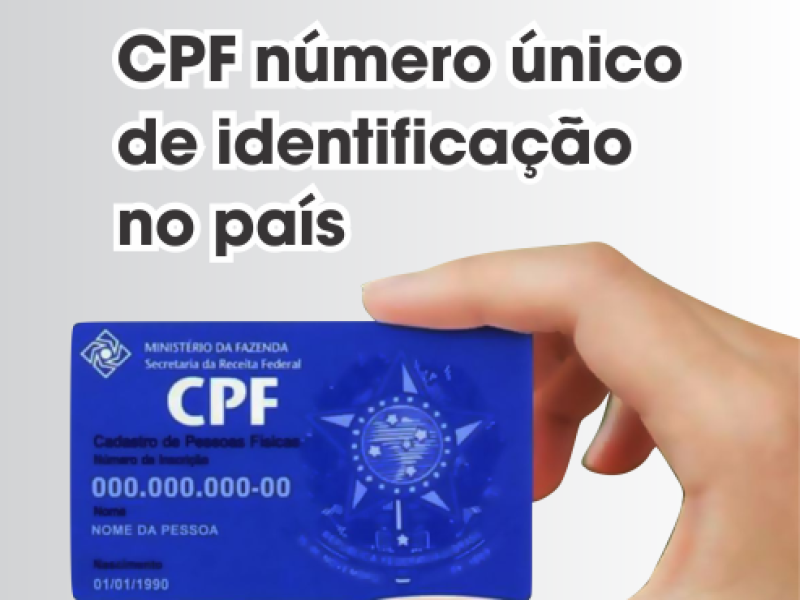 Nova lei tornará CPF o único documento de identidade do cidadão em 2024